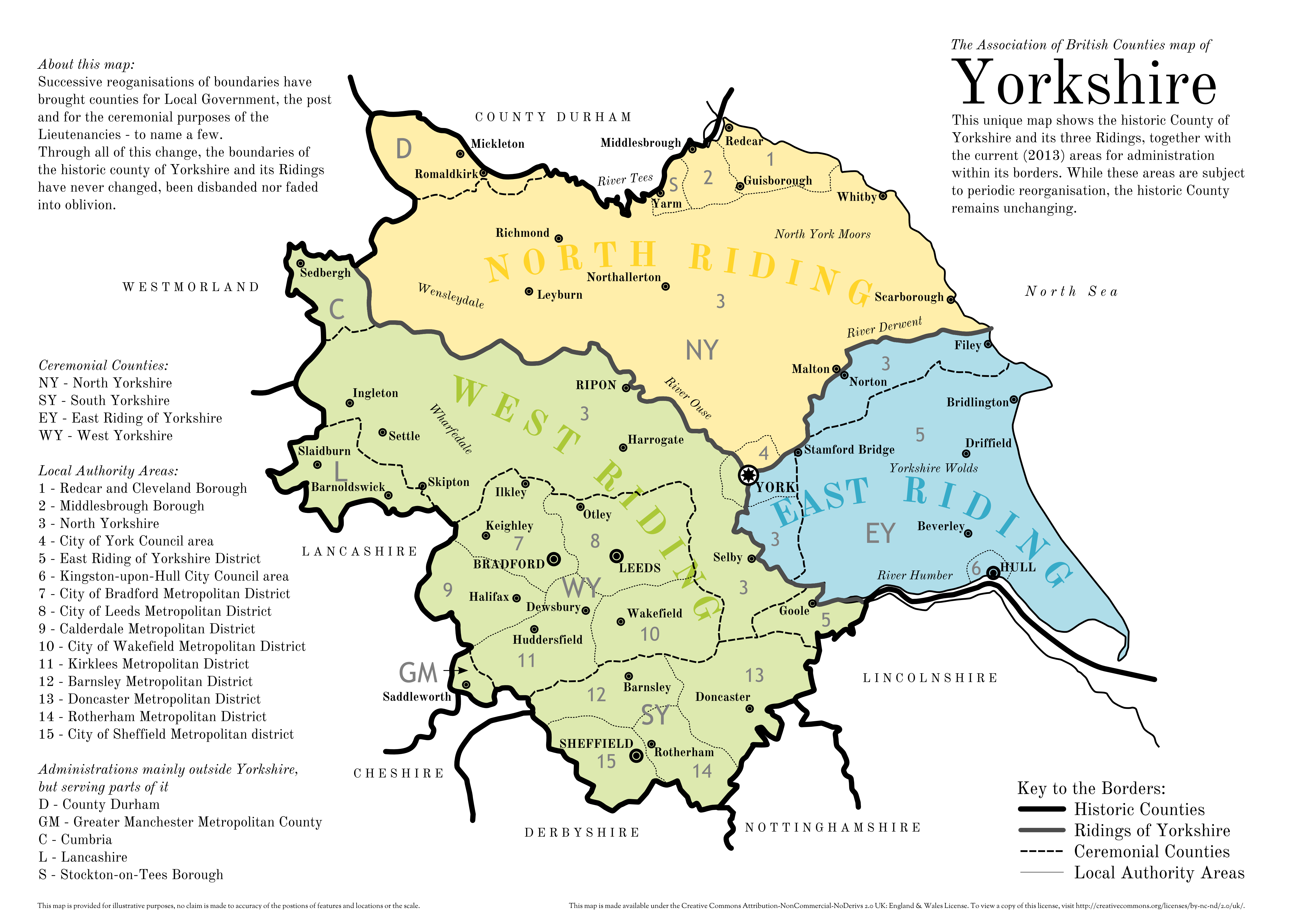 Yorkshire Facts Interesting and Unusual God's Own County Map Of Yorkshire England